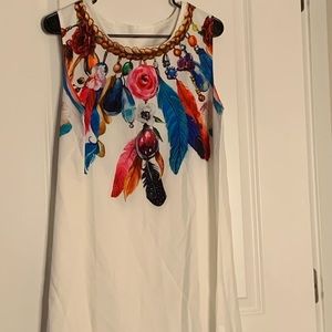 Flower printed dress